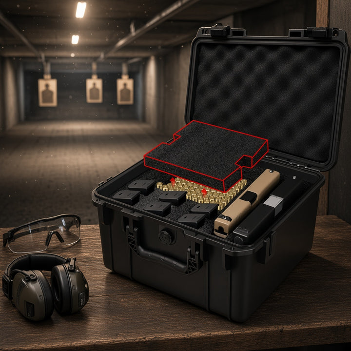 9mm Ammo & Pistol Storage Case – 2 Pistols, 6 Magazines, 423 Rounds