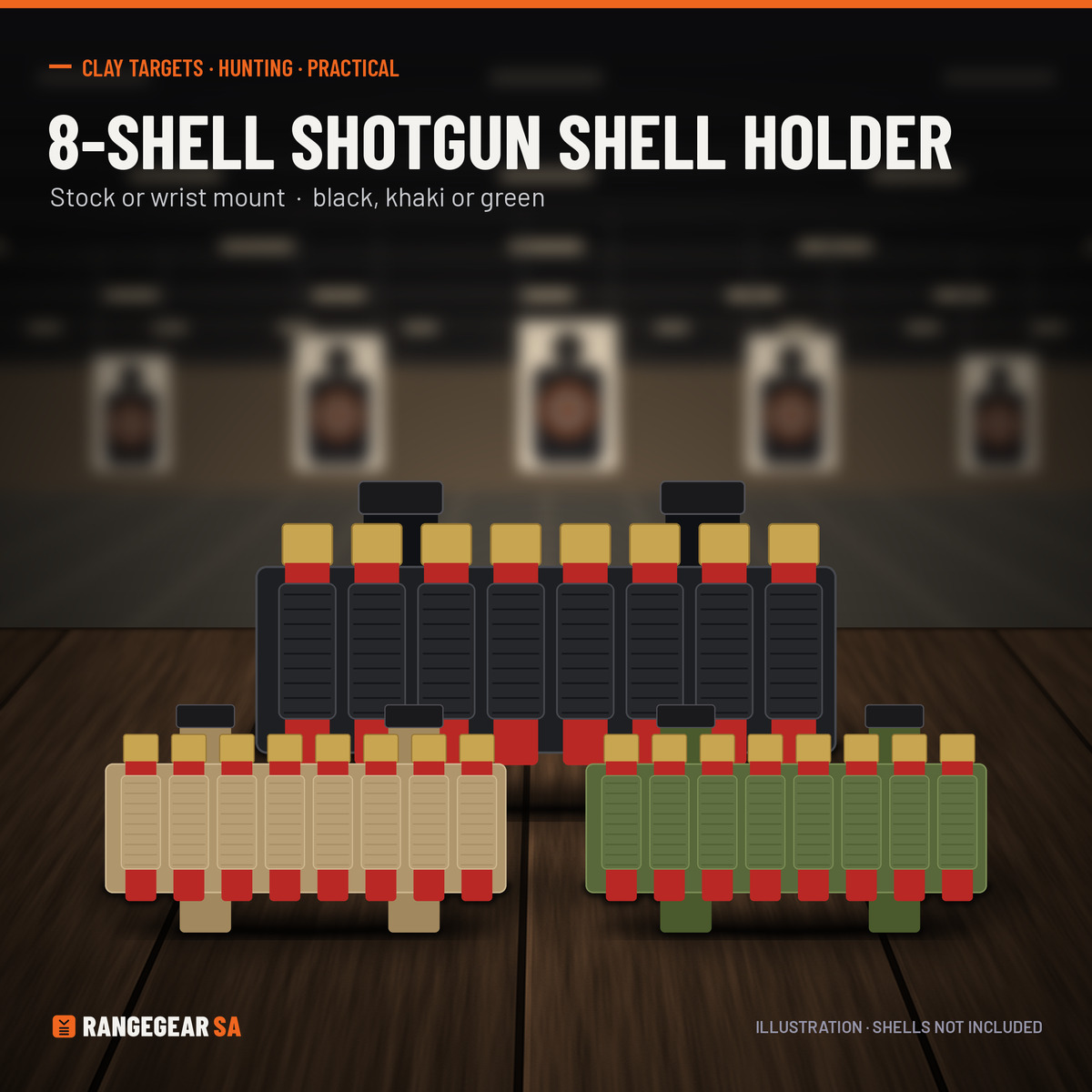 8-Shell Shotgun Shell Holder – Stock or Wrist Mount