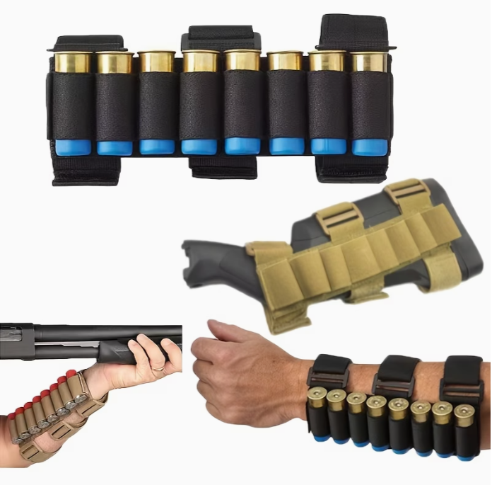 8-Shell Shotgun Shell Holder – Stock or Wrist Mount